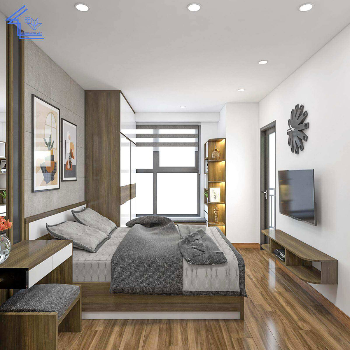 Công trình thiết kế nội thất chung cư chị Thảo Vinaconex – 289 Khuất Duy Tiến 38 noi that chung cu chi thao vinaconex 14