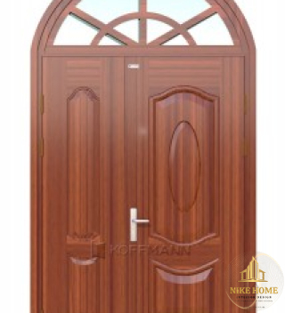Cửa Thép Vân Gỗ 2 Cánh Lệch 2