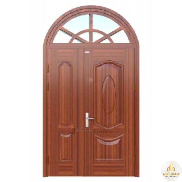 Cửa Thép Vân Gỗ 2 Cánh Lệch 2