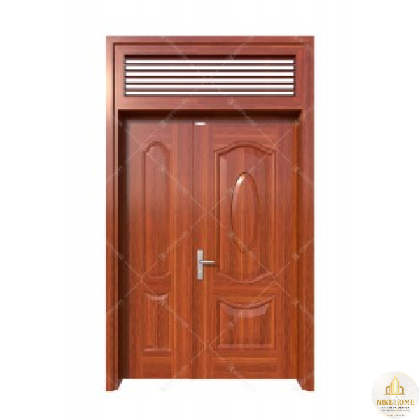 Cửa Thép Vân Gỗ 2 Cánh Lệch 3