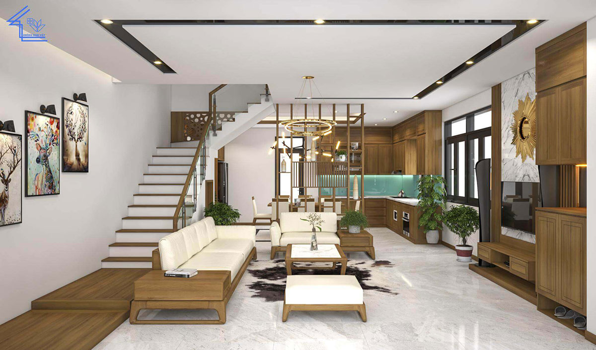 phòng khách biệt thự 5