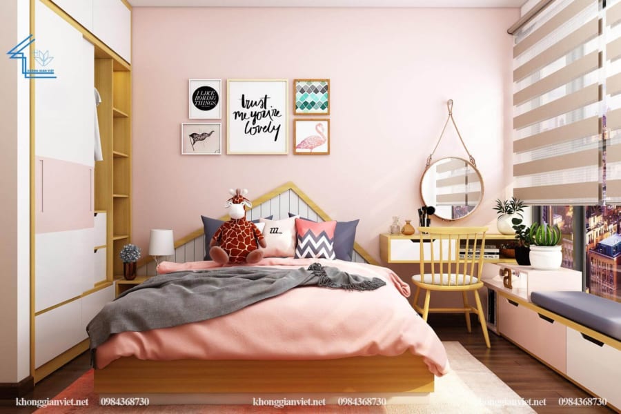 Phòng ngủ Master là gì? 25+ mẫu Master bedroom tuyệt đẹp để bạn tham khảo 30 y tuong thiet ke phong ngu be gai hien dai dep nhat 1 e1617932110635