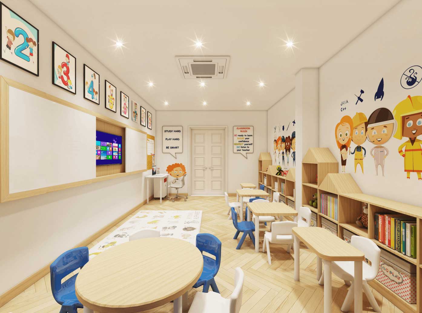 thiet ke noi that truong mam non 16