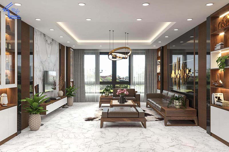 nội thất phòng khách nhà phố đẹp