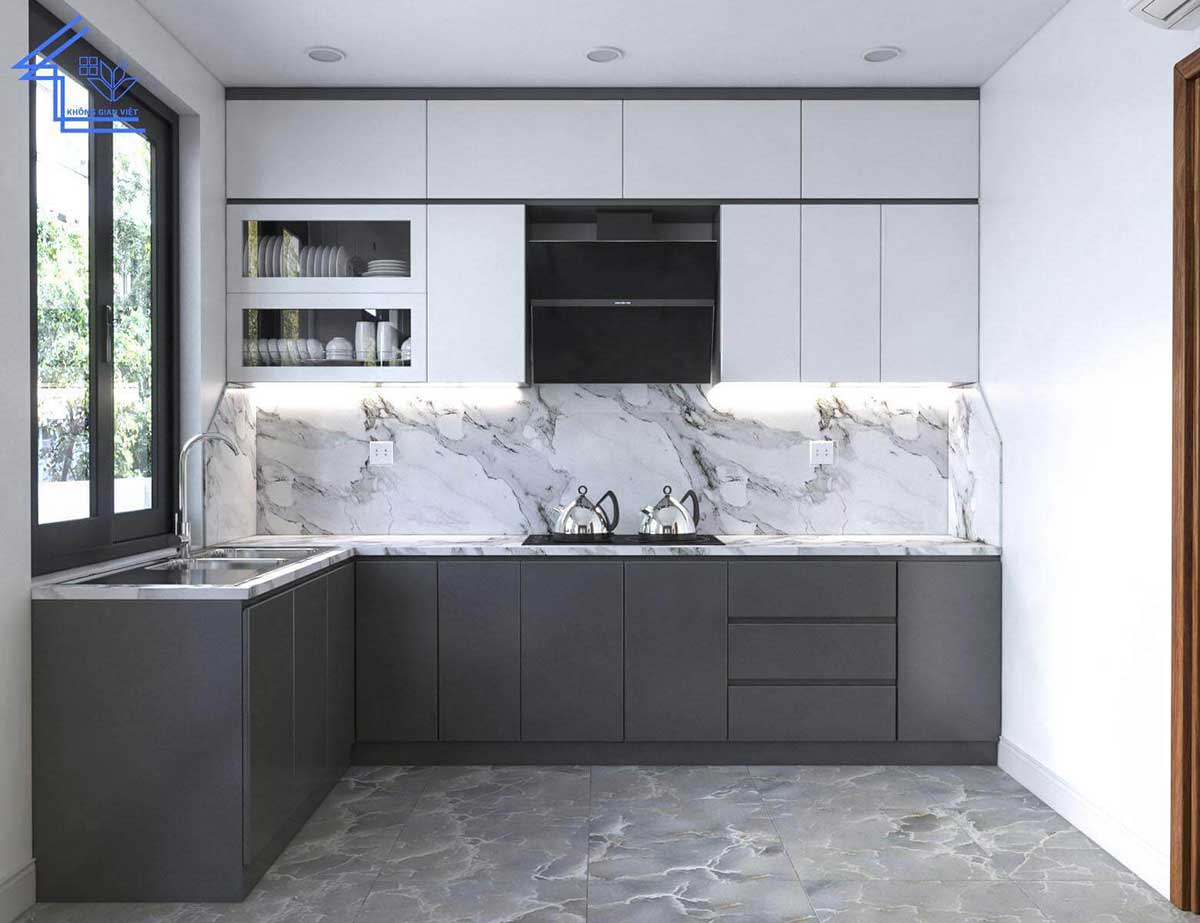 Thiết kế, thi công nội thất liền kề anh Tài - Hà Đông 42 nha o ket hop van phong cong ty 12