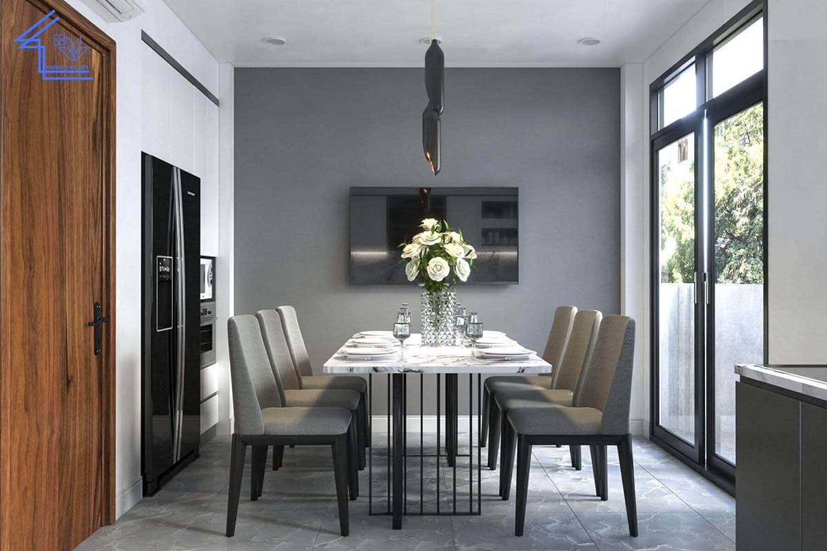 Thiết kế, thi công nội thất liền kề anh Tài - Hà Đông 43 nha o ket hop van phong cong ty 13