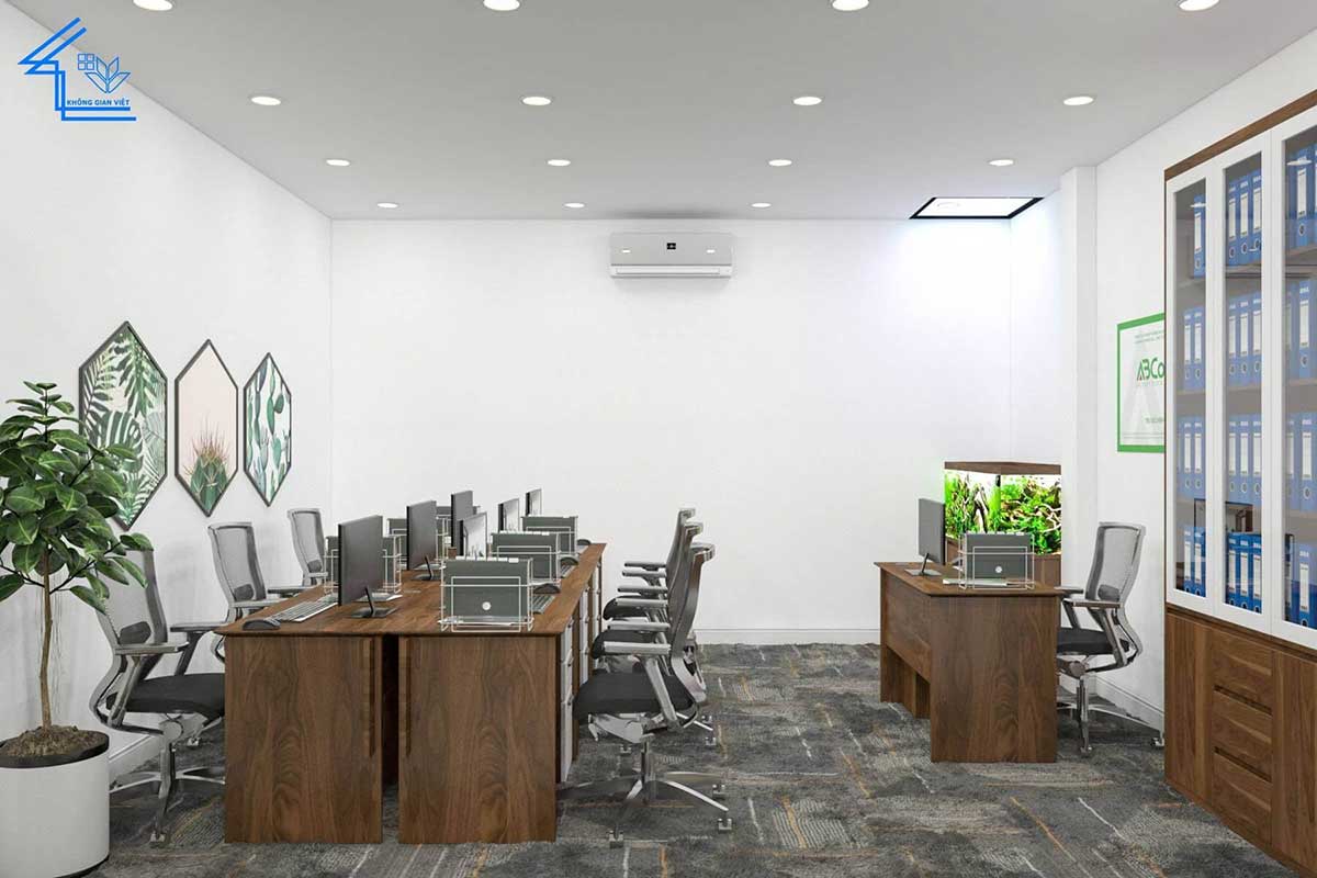 Thiết kế, thi công nội thất liền kề anh Tài - Hà Đông 47 nha o ket hop van phong cong ty 17