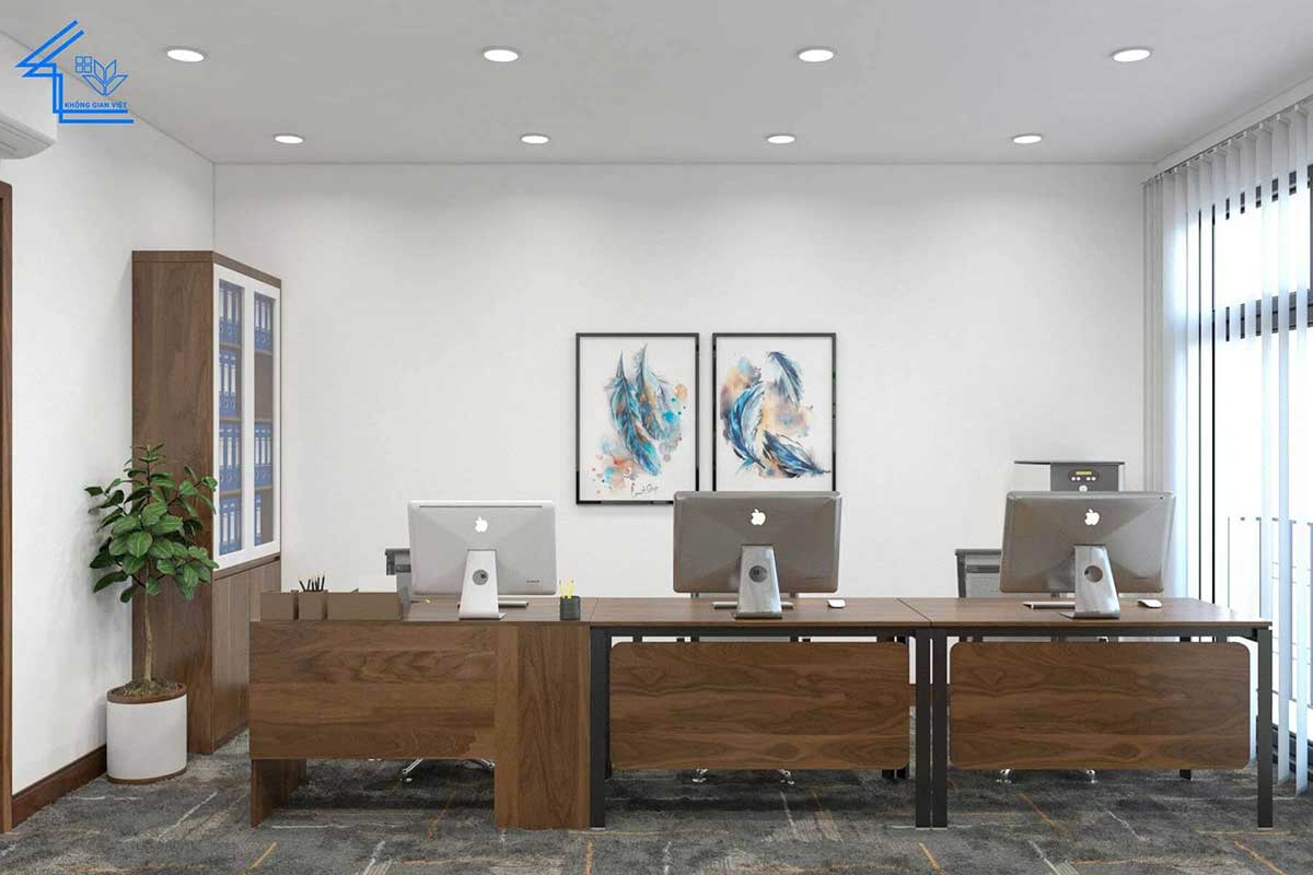 Thiết kế, thi công nội thất liền kề anh Tài - Hà Đông 51 nha o ket hop van phong cong ty 21