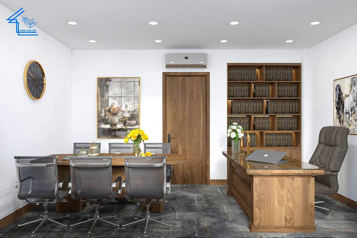 Thiết kế, thi công nội thất liền kề anh Tài - Hà Đông 52 nha o ket hop van phong cong ty 22