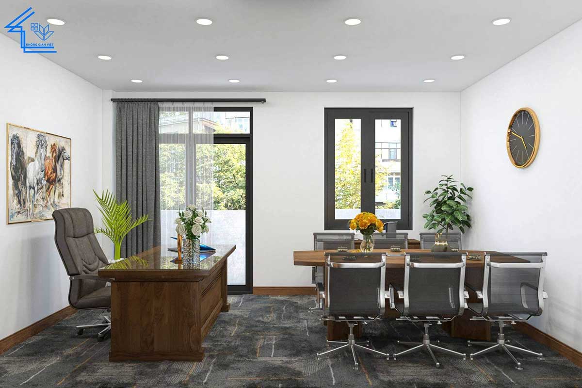 Thiết kế, thi công nội thất liền kề anh Tài - Hà Đông 54 nha o ket hop van phong cong ty 24